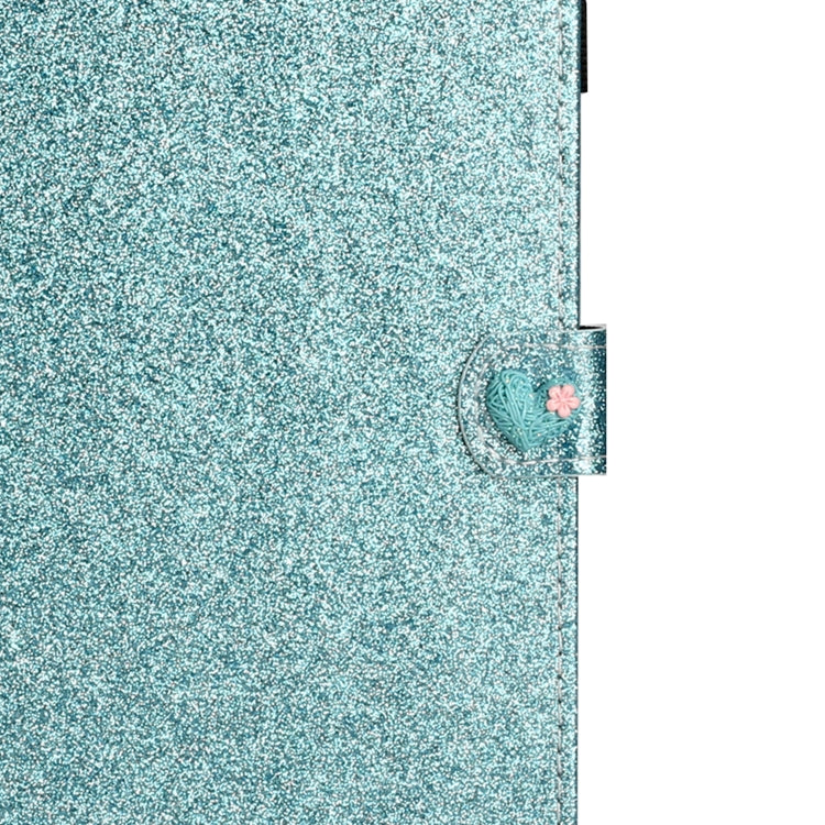 For Lenovo Tab M10 X605F X505 Glitter Powder Love Buckle Horizontal Flip Leather Case with Holder & Card Slots