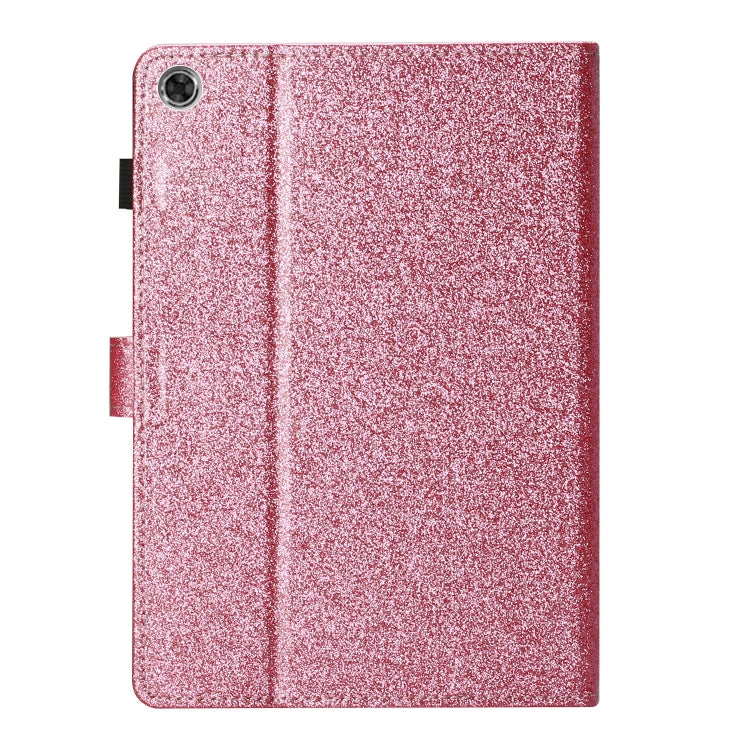 For Lenovo Tab M10 Plus X606F Glitter Powder Love Buckle Horizontal Flip Leather Case with Holder & Card Slots