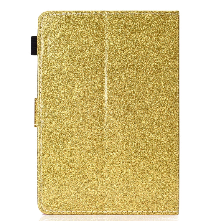 For 7 inch Universal Tablet PC Glitter Powder Love Buckle Horizontal Flip Leather Case with Holder & Card Slots
