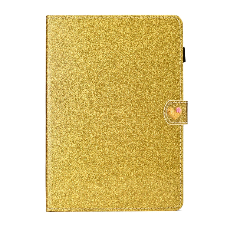 For Amazon Kindle Fire HD 8 Love Buckle Glitter Horizontal Flip Leather Case with Holder & Card Slots