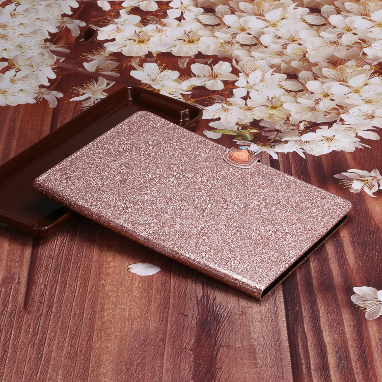 For Amazon Kindle Fire HD 8 Love Buckle Glitter Horizontal Flip Leather Case with Holder & Card Slots