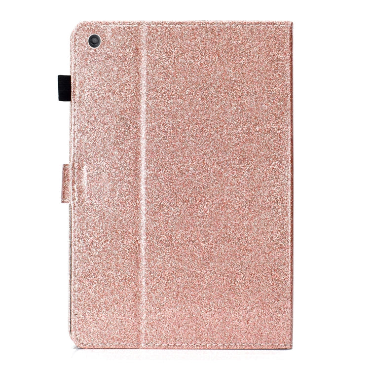 For Amazon Kindle Fire HD 10 Love Buckle Glitter Horizontal Flip Leather Case with Holder & Card Slots