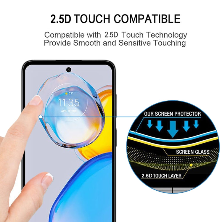 For Motorola Moto E32 India / E32s 25pcs Full Glue Full Cover Screen Protector Tempered Glass Film