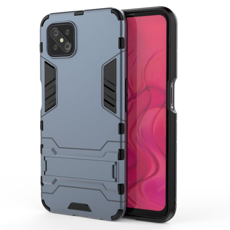 For OPPO A92s PC + TPU Shockproof Protective Case with Invisible Holder