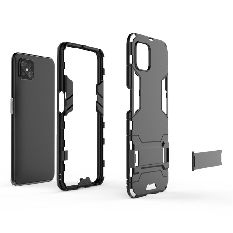 For OPPO A92s PC + TPU Shockproof Protective Case with Invisible Holder