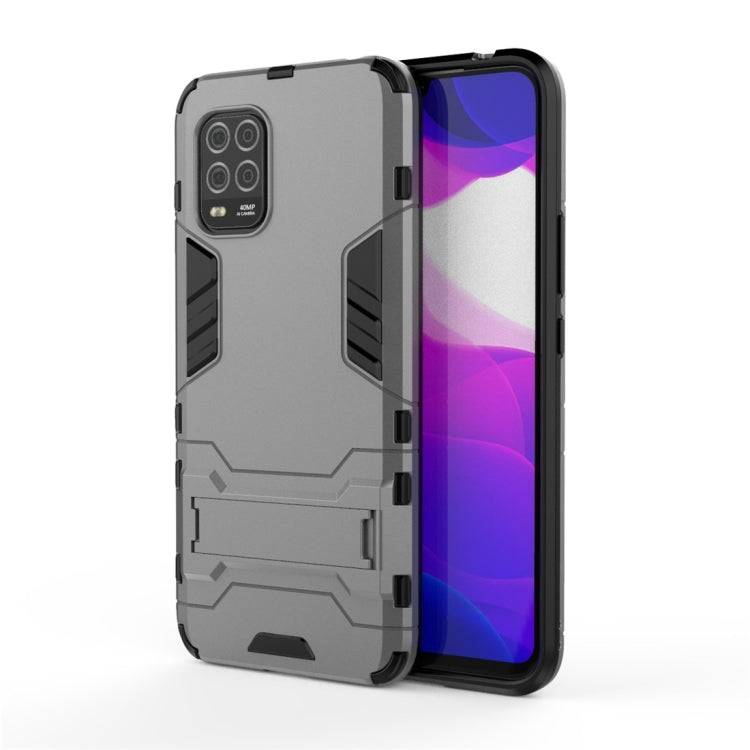 For Xiaomi Mi 10 Lite PC + TPU Shockproof Protective Case with Invisible Holder