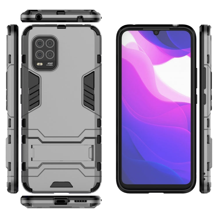 For Xiaomi Mi 10 Lite PC + TPU Shockproof Protective Case with Invisible Holder