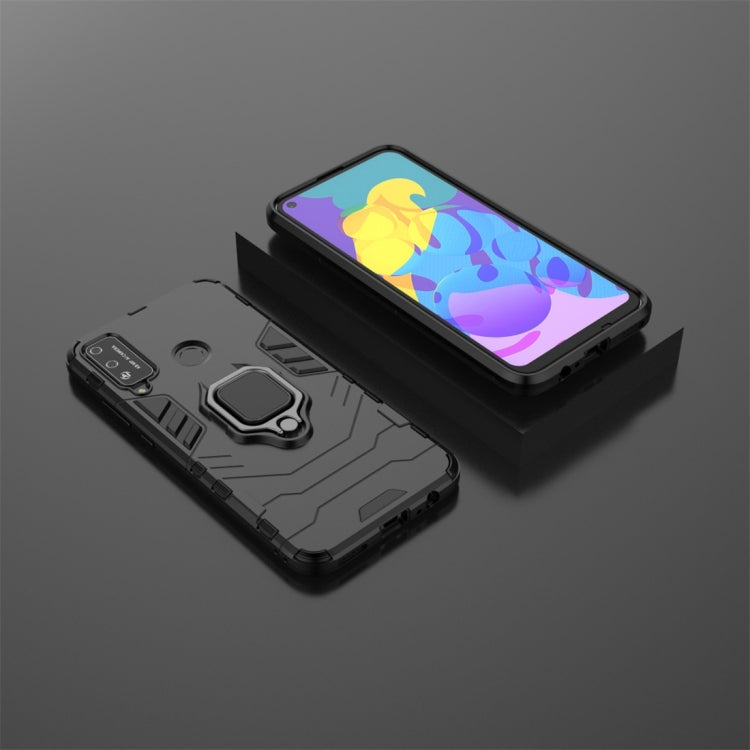 For Huawei Honor Play 4T PC + TPU Shockproof Protective Case with Magnetic Ring Holder