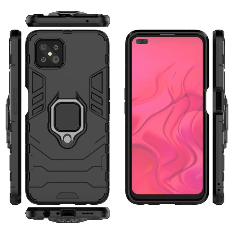 For OPPO A92s PC + TPU Shockproof Protective Case with Magnetic Ring Holder