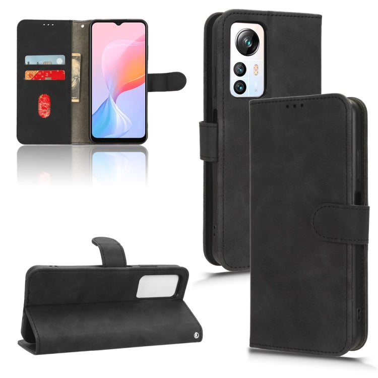 For Blackview A85 Skin Feel Magnetic Flip Leather Phone Case