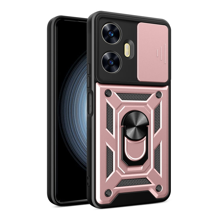 For Realme C55 4G Sliding Camera Cover Design TPU+PC Phone Case