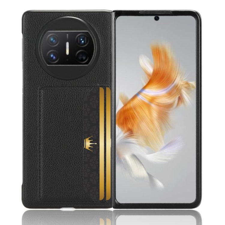 For Huawei Mate X3 Litchi Texture Card Slot Phone Case