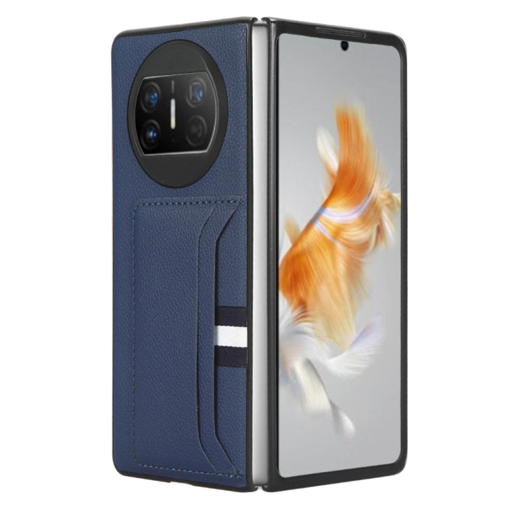 For Huawei Mate X3 Litchi Texture Card Slot Phone Case