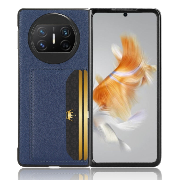 For Huawei Mate X3 Litchi Texture Card Slot Phone Case