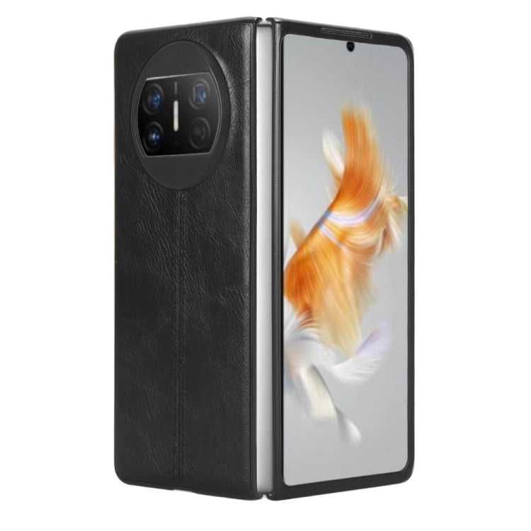 For Huawei Mate X3 Sewing Cow Pattern Skin PC + PU + TPU Phone Case