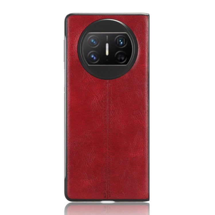 For Huawei Mate X3 Sewing Cow Pattern Skin PC + PU + TPU Phone Case