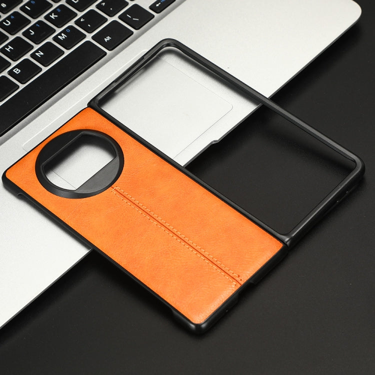 For Huawei Mate X3 Sewing Cow Pattern Skin PC + PU + TPU Phone Case