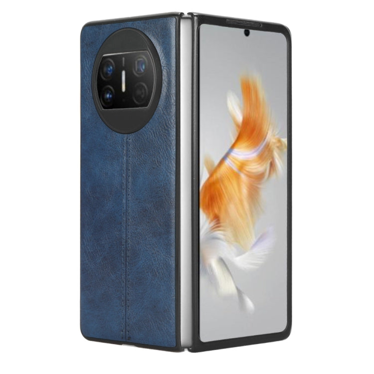 For Huawei Mate X3 Sewing Cow Pattern Skin PC + PU + TPU Phone Case