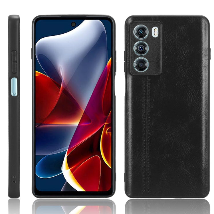 For Motorola Moto G200 5G / Edge S30 Sewing Cow Pattern Skin PC + PU + TPU Phone Case