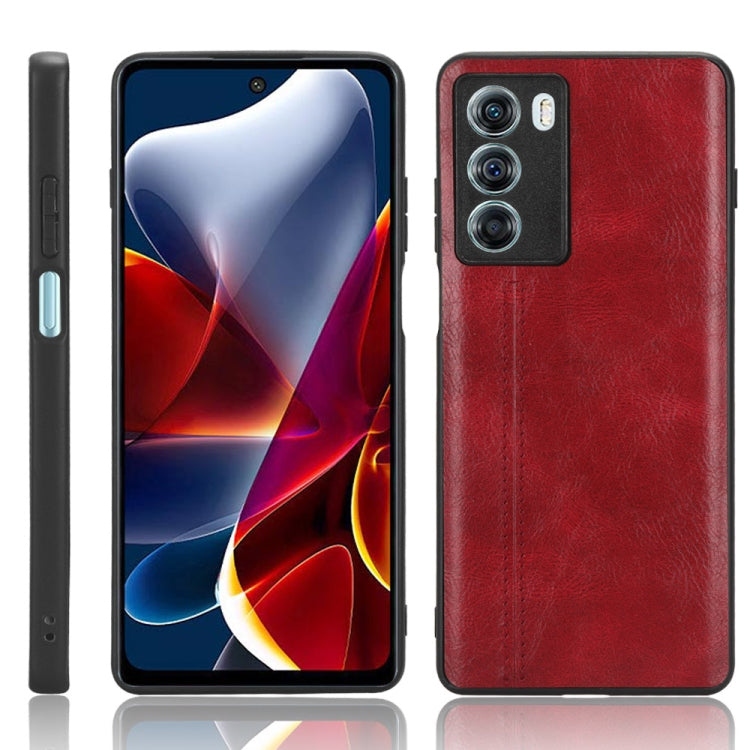 For Motorola Moto G200 5G / Edge S30 Sewing Cow Pattern Skin PC + PU + TPU Phone Case