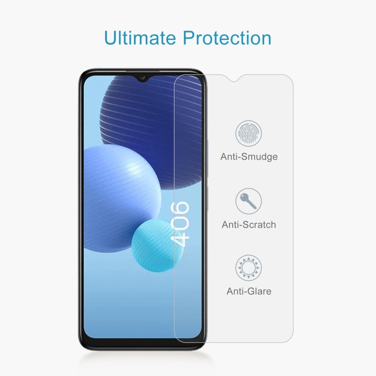 For TCL 406 10pcs 0.26mm 9H 2.5D Tempered Glass Film