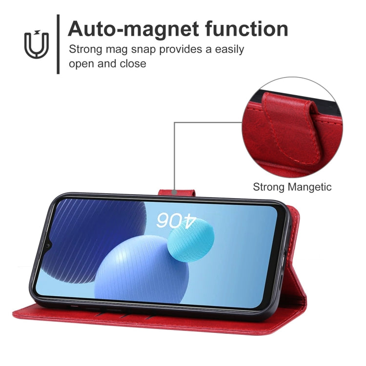 For TCL 406 Leather Phone Case