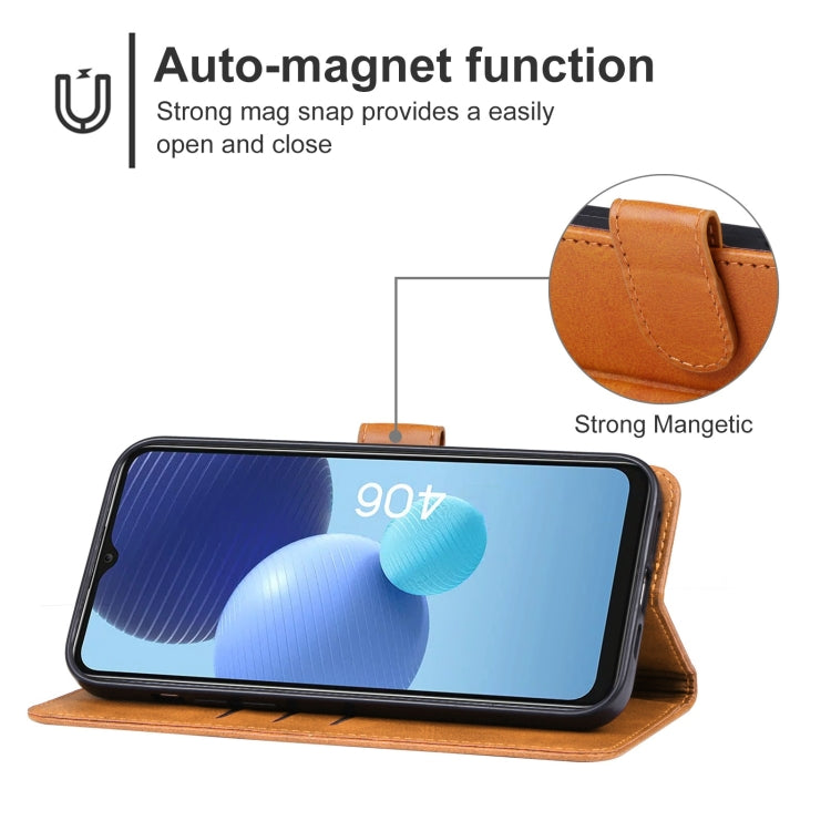 For TCL 406 Leather Phone Case