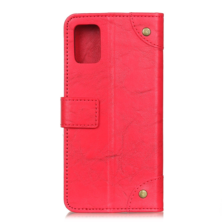For Huawei Honor X10 5G Copper Buckle Retro Crazy Horse Texture Horizontal Flip Leather Case with Holder & Card Slots & Wallet