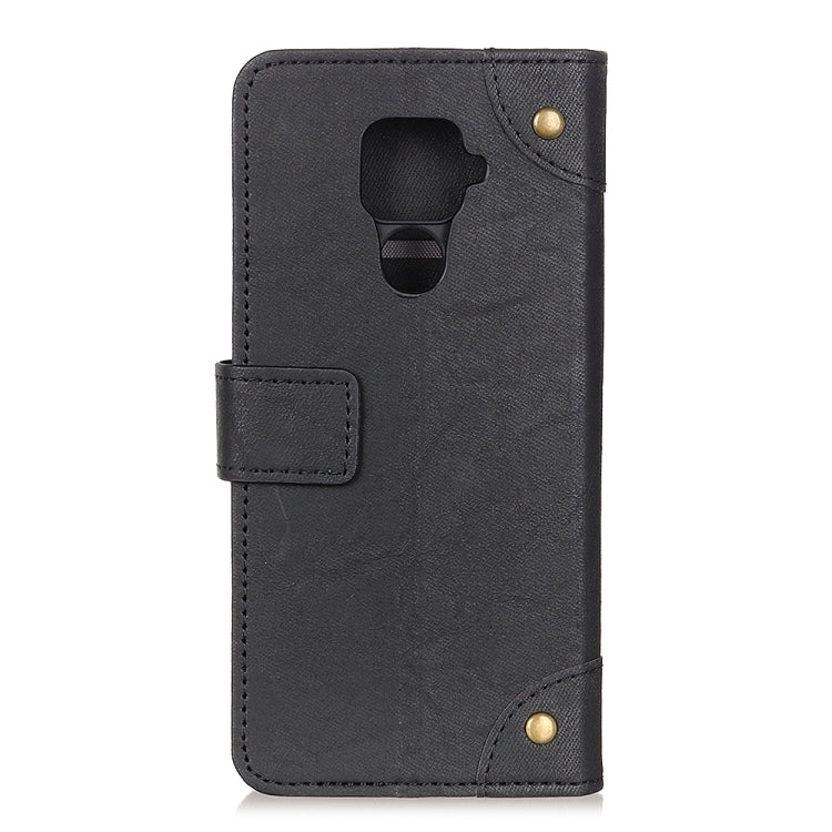 For Xiaomi Redmi Note 9 Copper Buckle Retro Crazy Horse Texture Horizontal Flip Leather Case with Holder & Card Slots & Wallet