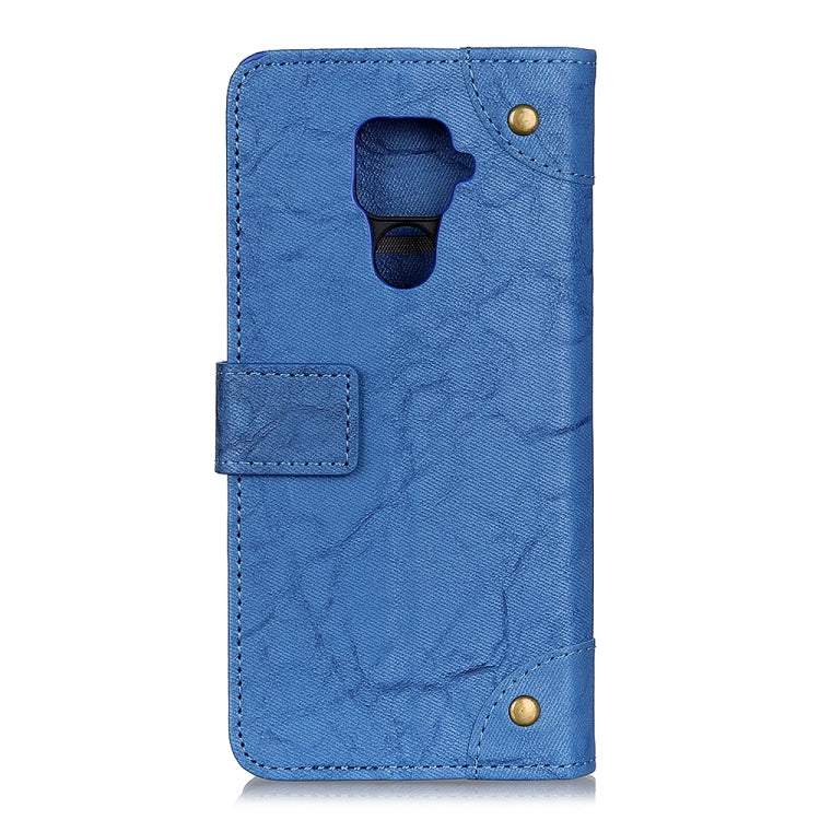 For Xiaomi Redmi Note 9 Copper Buckle Retro Crazy Horse Texture Horizontal Flip Leather Case with Holder & Card Slots & Wallet