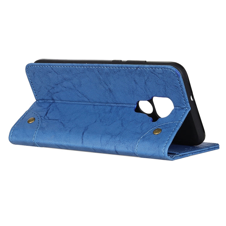 For Xiaomi Redmi Note 9 Copper Buckle Retro Crazy Horse Texture Horizontal Flip Leather Case with Holder & Card Slots & Wallet