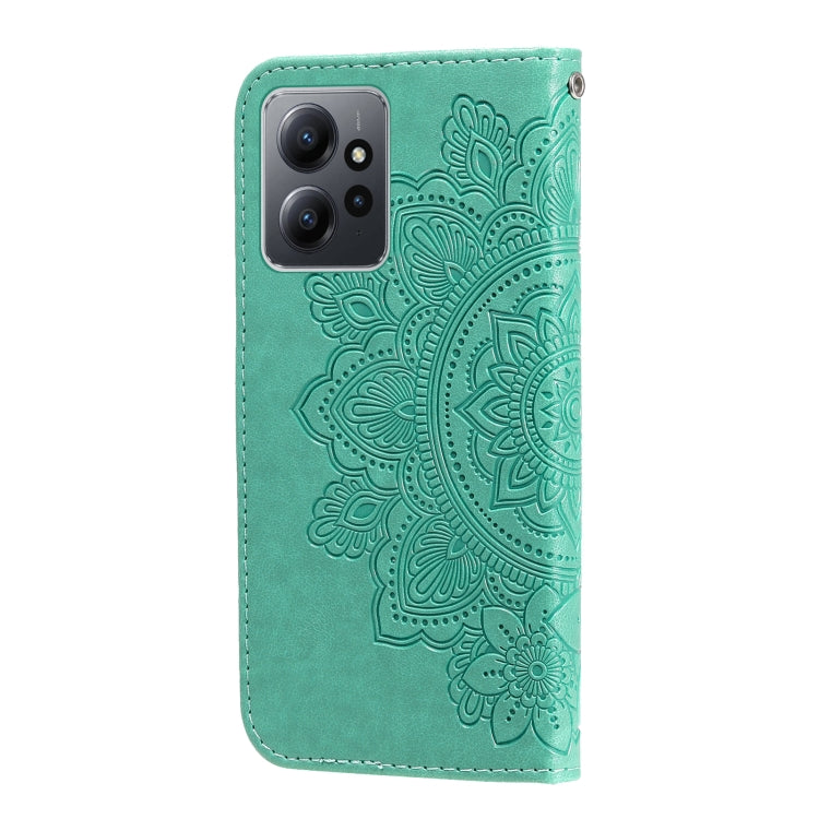 For Xiaomi Redmi Note 12 4G Global 7-petal Flowers Embossing Leather Phone Case