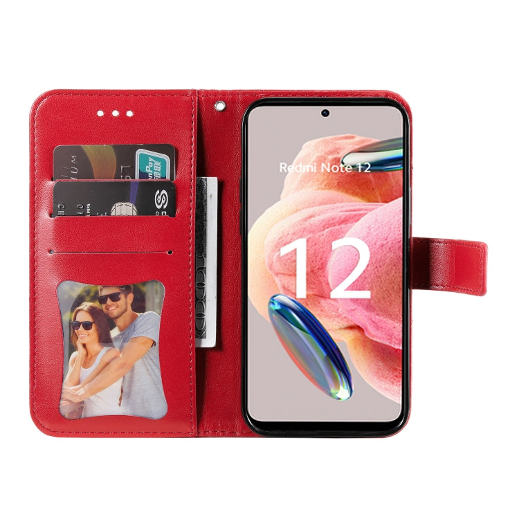 For Xiaomi Redmi Note 12 4G Global 7-petal Flowers Embossing Leather Phone Case