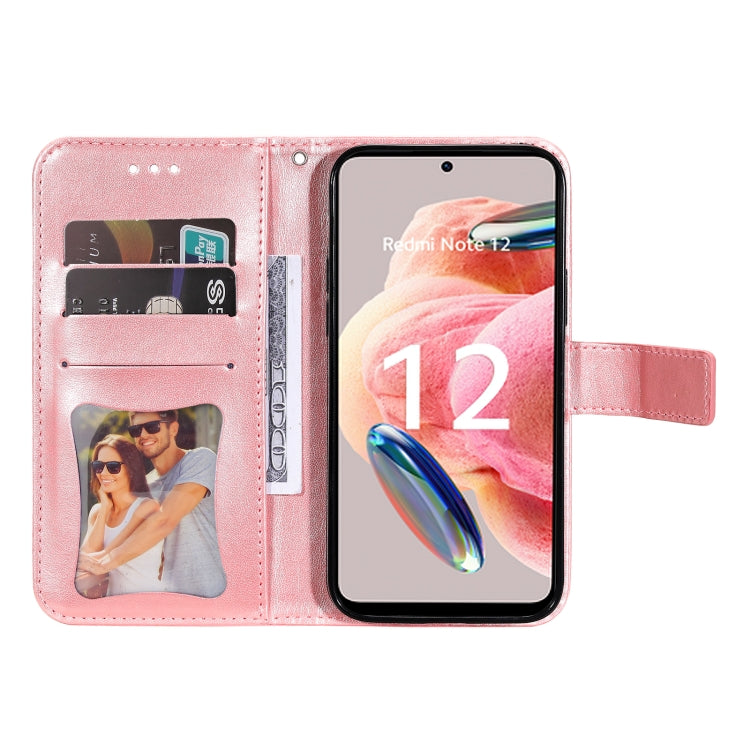 For Xiaomi Redmi Note 12 4G Global 7-petal Flowers Embossing Leather Phone Case