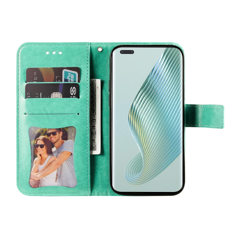 For Honor Magic5 Pro 7-petal Flowers Embossing Leather Phone Case