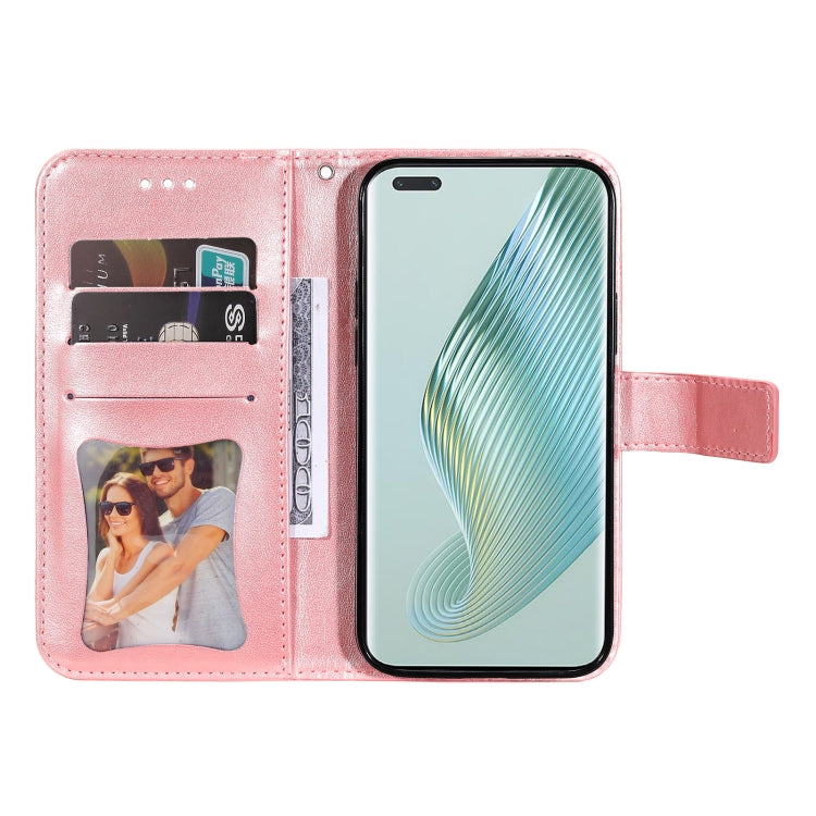 For Honor Magic5 Pro 7-petal Flowers Embossing Leather Phone Case