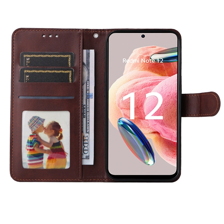 For Xiaomi Redmi Note 12 4G Global Classic Calf Texture Flip Leather Phone Case