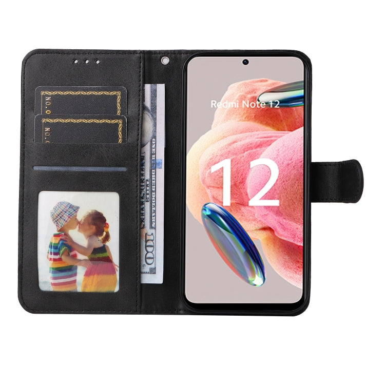 For Xiaomi Redmi Note 12 4G Global Classic Calf Texture Flip Leather Phone Case