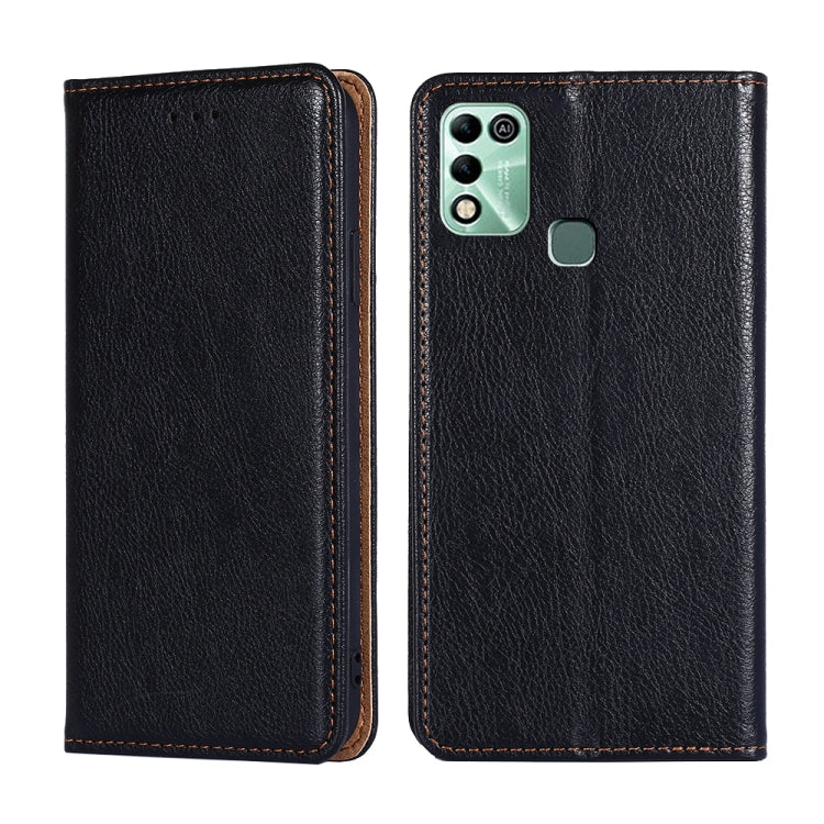 For Infinix Hot 11 Play Gloss Oil Solid Color Magnetic Leather Phone Case