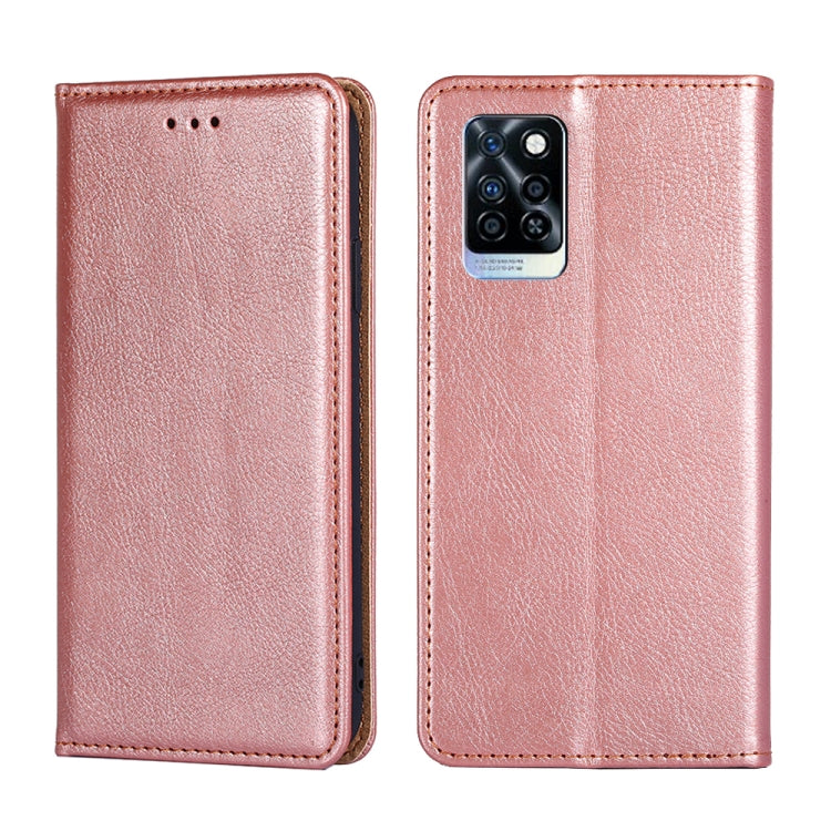 For Infinix Note 10 Pro Gloss Oil Solid Color Magnetic Leather Phone Case