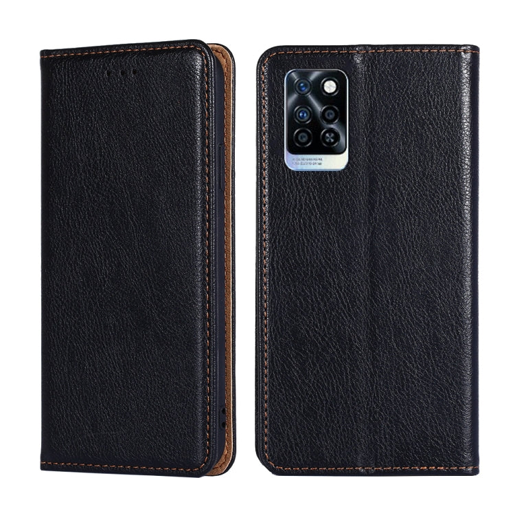 For Infinix Note 10 Pro Gloss Oil Solid Color Magnetic Leather Phone Case