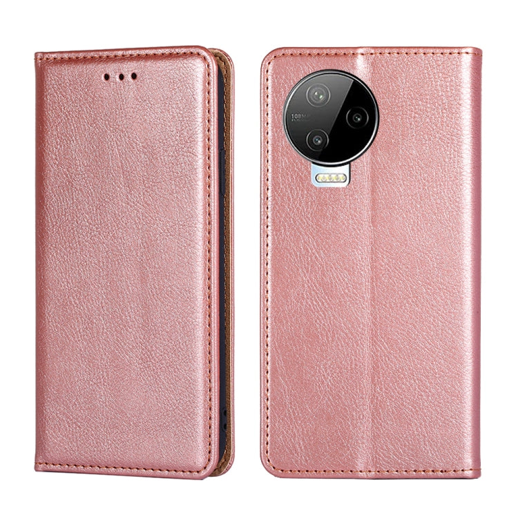 For Infinix Note 12 Pro 4G / Note 12 2023 Gloss Oil Solid Color Magnetic Leather Phone Case