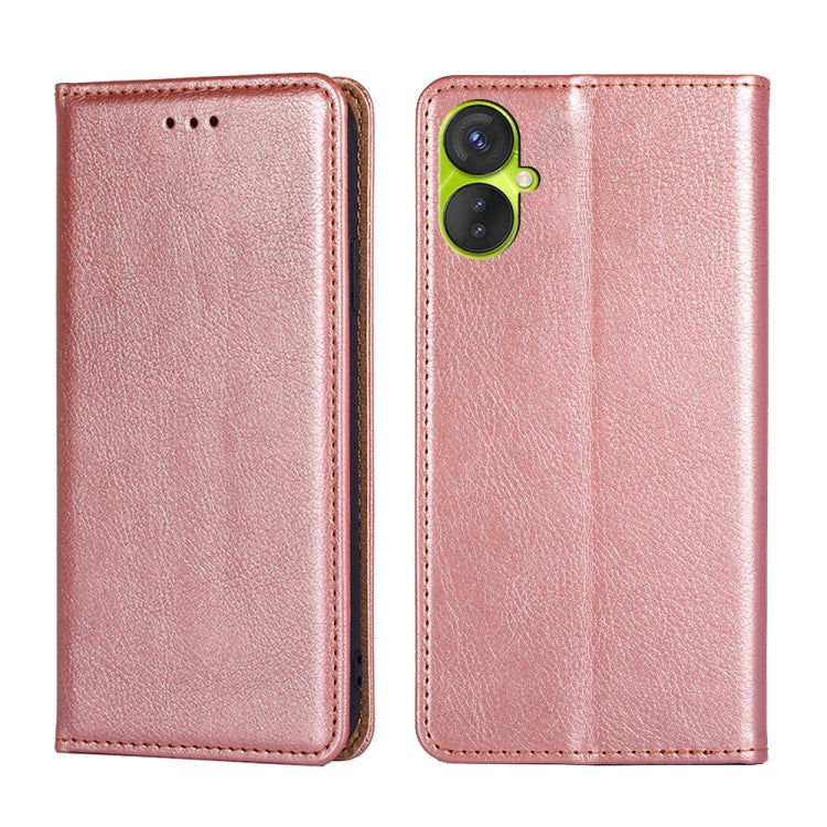For Tecno Spark 9 Pro Gloss Oil Solid Color Magnetic Leather Phone Case