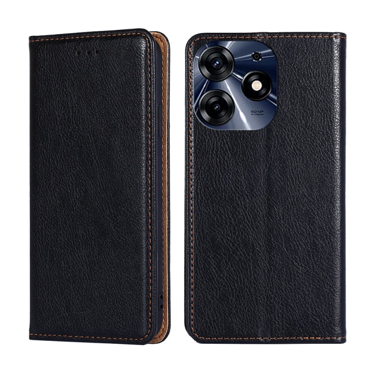 For Tecno Spark 10 Pro Gloss Oil Solid Color Magnetic Leather Phone Case