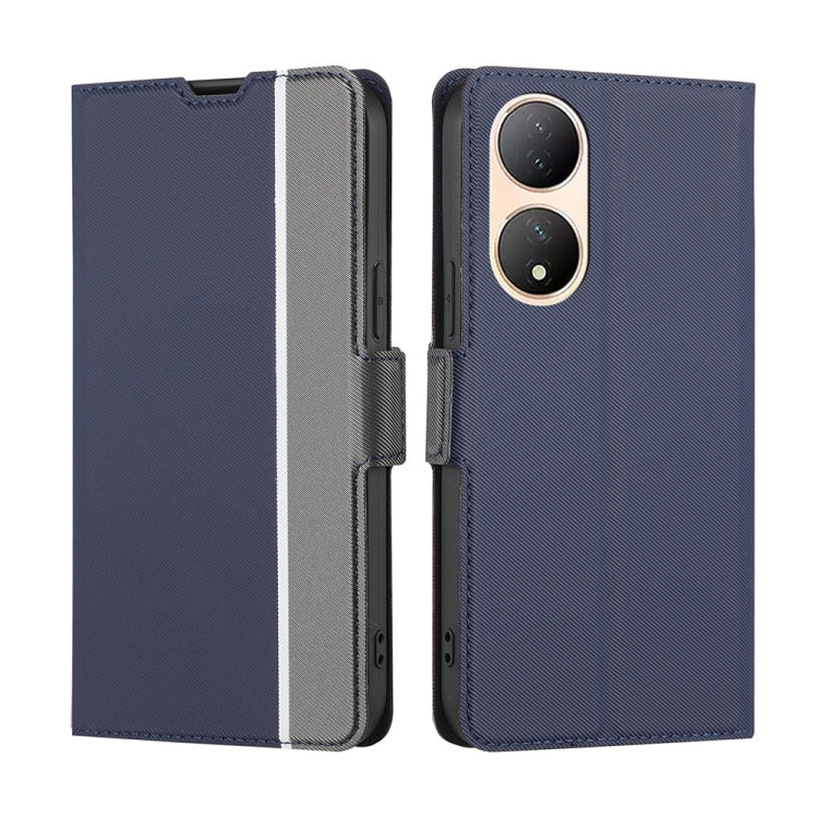 For vivo Y100 5G Twill Texture Side Buckle Leather Phone Case