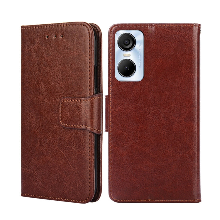 For Tecno Pop 6 Pro Crystal Texture Leather Phone Case