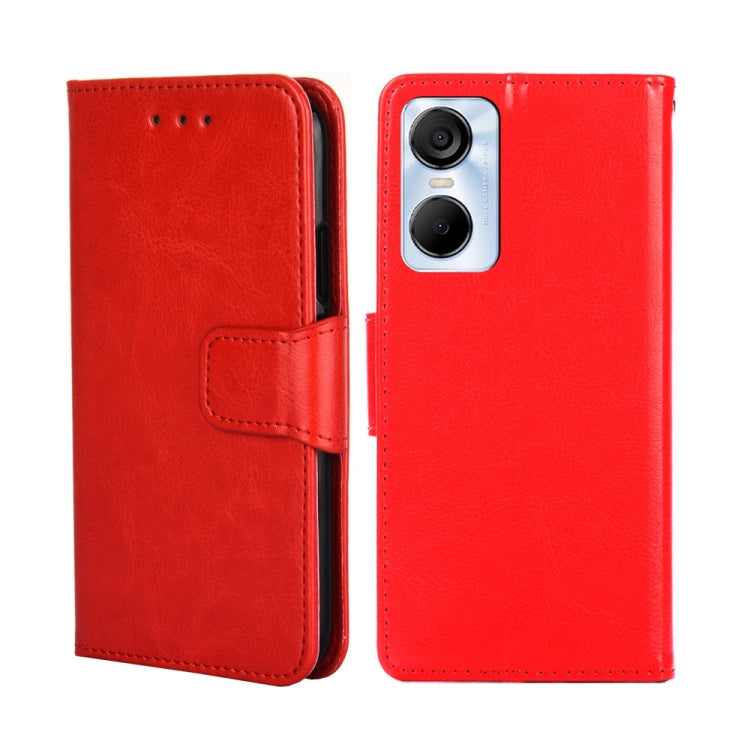 For Tecno Pop 6 Pro Crystal Texture Leather Phone Case