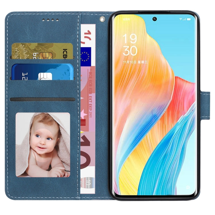 For OPPO A1 Pro 5G / Reno 8T 5G Fantasy Skin-feel Calfskin Texture Leather Phone Case