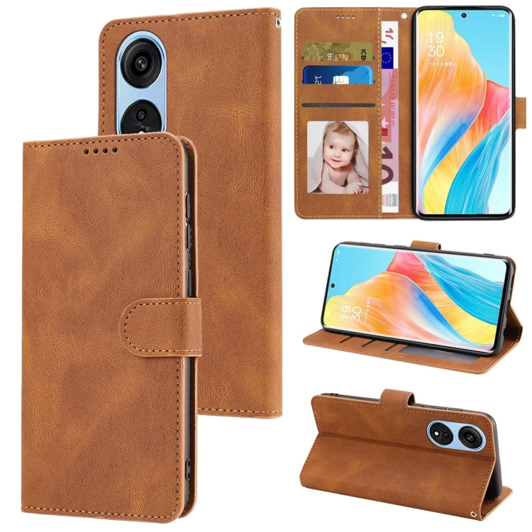 For OPPO A1 Pro 5G / Reno 8T 5G Fantasy Skin-feel Calfskin Texture Leather Phone Case