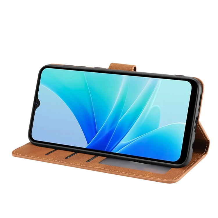 For OPPO A17 Global / A17k Fantasy Skin-feel Calfskin Texture Leather Phone Case